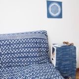 Pentfair Indigo Quilts индийский ручной работы синий краситель одеяло на обед.
