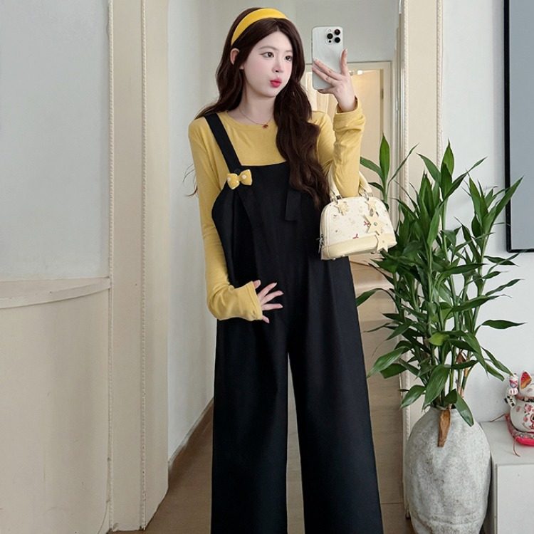 孕妇装春装长袖打底衫春季背带裤时尚休闲显瘦两件套春秋孕妇套装,淘宝优惠券,粉丝福利购,淘宝优惠卷