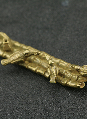 仿古风实心香薰摆件文玩纯黄铜