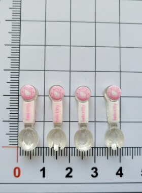 微缩仿真透色kt餐具勺子叉子娃娃屋捏捏装饰摆件手工diy树脂配件