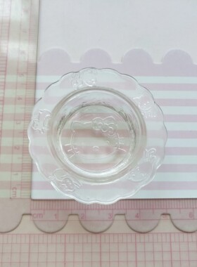 微缩仿真kt浮雕冰沙碗食玩盘子娃娃屋捏捏装饰盘手工diy树脂配件