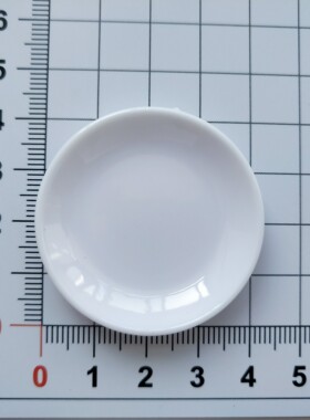 微缩仿真黑白色简约食玩盘子娃娃屋捏捏装饰圆盘手工diy树脂配件