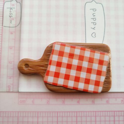 微缩仿真格子垫纸食玩披萨盘子娃娃屋捏捏装饰盘手工diy树脂配件 - 图3