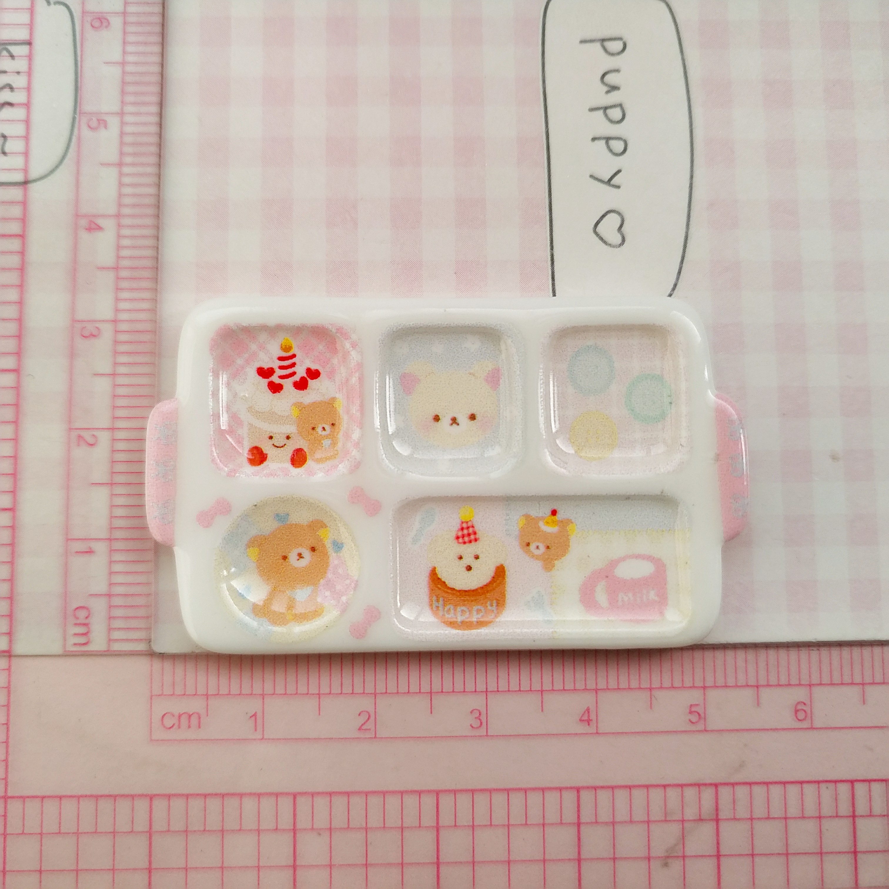 微缩仿真蛋糕kt分格食玩餐盘子过家家捏捏装饰盘摆件diy树脂配件 - 图3