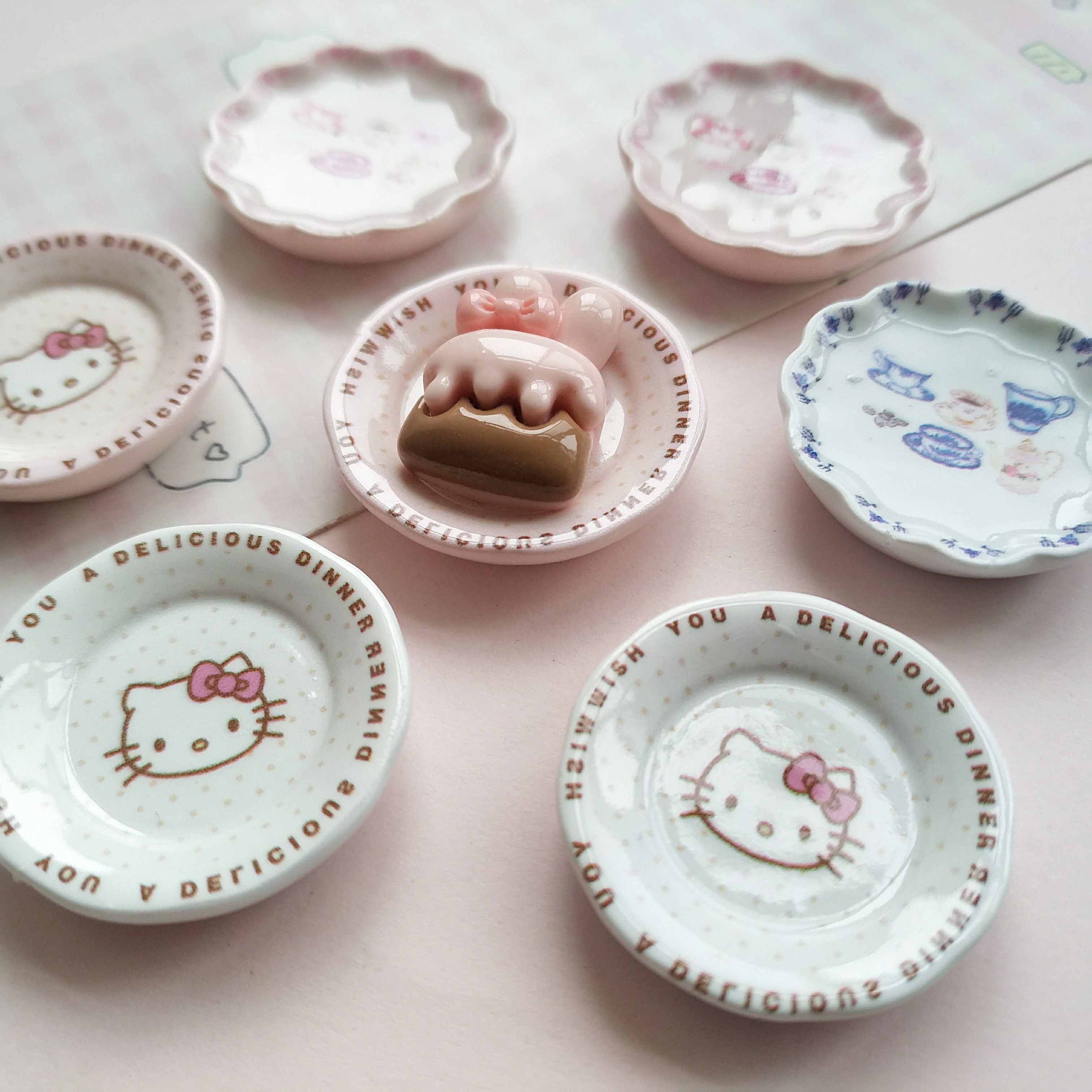 微缩仿真猫咪餐具食玩盘子小鼻嘎捏捏装饰盘摆件手工diy树脂配件,淘宝优惠券,粉丝福利购,淘宝优惠卷