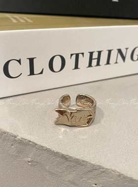 复古皮带扣高级感咖啡金小众开口土星戒指百搭时尚指环朋克ins风