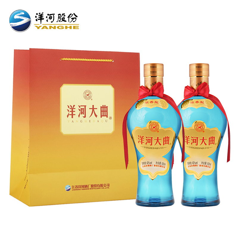 洋河大曲新天蓝42度500mL*6瓶整箱装 白酒 官方自营旗舰店 - 图1