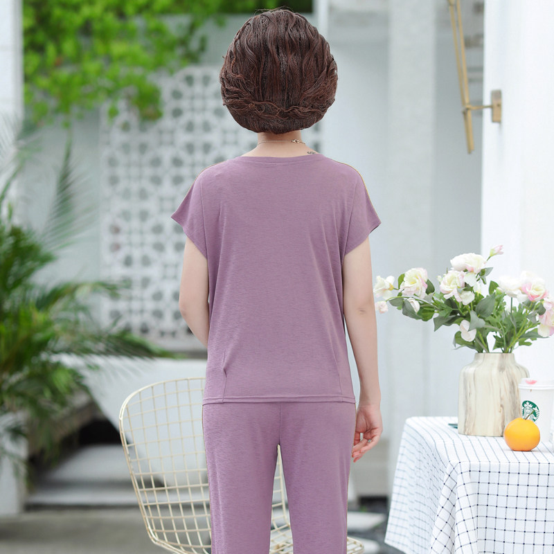 妈妈夏装2020新款中老年女装短袖 锦凡中老年女装