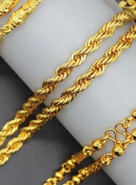 夸张大金链子装逼神器男士网红直播道具土豪项链仿真金链黄金粗链