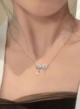 项链锁骨链女颈链女银金色儿童礼物生日新年蝴蝶