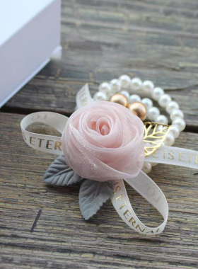 韩式唯美伴娘手腕花新娘婚礼手环姐妹团舞蹈宴会饰品