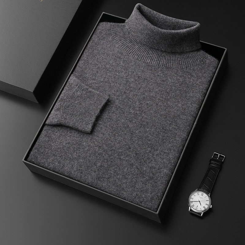 秋冬季新款羊绒衫男高领轻奢纯色加厚宽松休闲百搭针织羊毛打底衫,淘宝优惠券,粉丝福利购,淘宝优惠卷