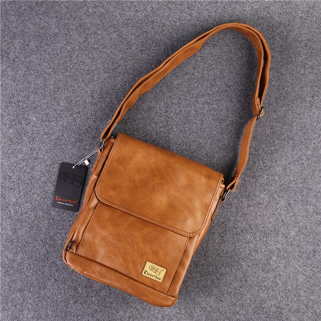 Threebox soft leather crossbody bag men's bag shoulder bag men's backpack business casual business bag IPad bag