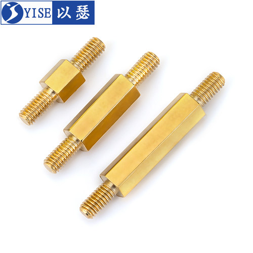 双头六角螺柱铜柱双头螺丝柱连接杆支撑柱外螺纹隔离柱两头牙M3M4 - 图0