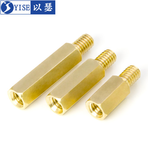 六角铜柱M3M4M5M6单头铜螺柱机箱主板螺丝柱铜柱隔离柱支柱M2M2.5 - 图0
