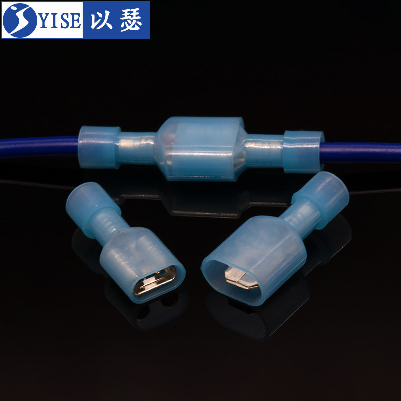 6.3插簧插片尼龙绝缘接头电线连接器公母对插接线端子快速对接头_虎窝淘