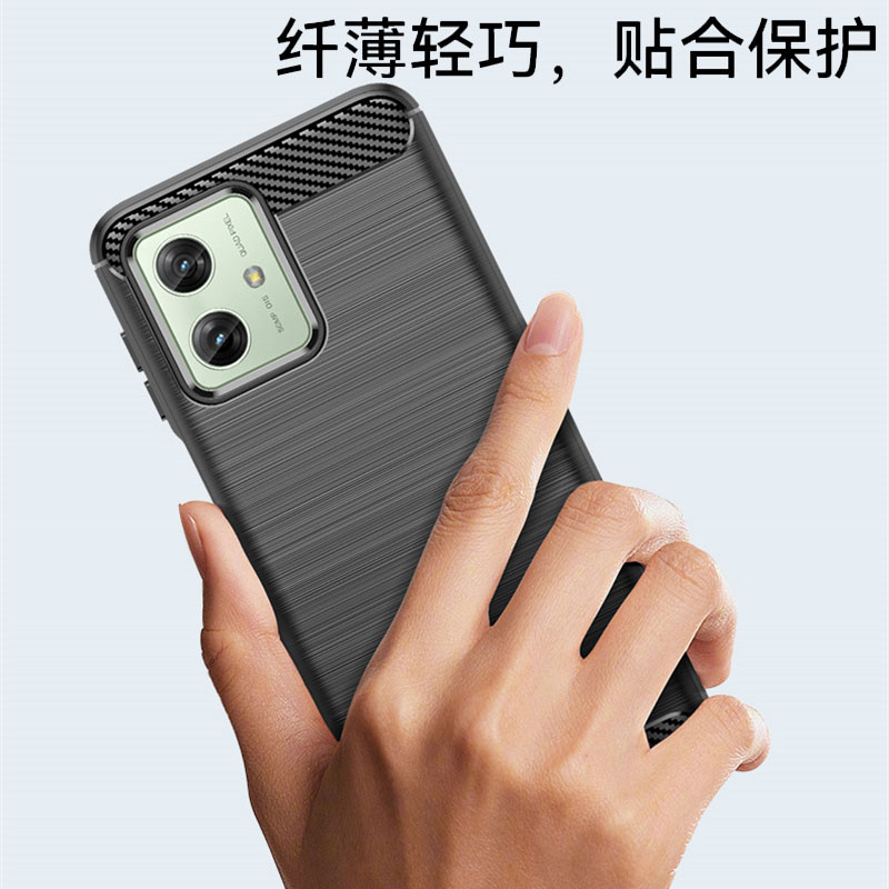 摩托罗拉g54保护套motog545g防摔软胶moto手机壳motorola碳纤维XT2343-3磨砂q54男款女motoXT2343一3硅胶适用 - 图1