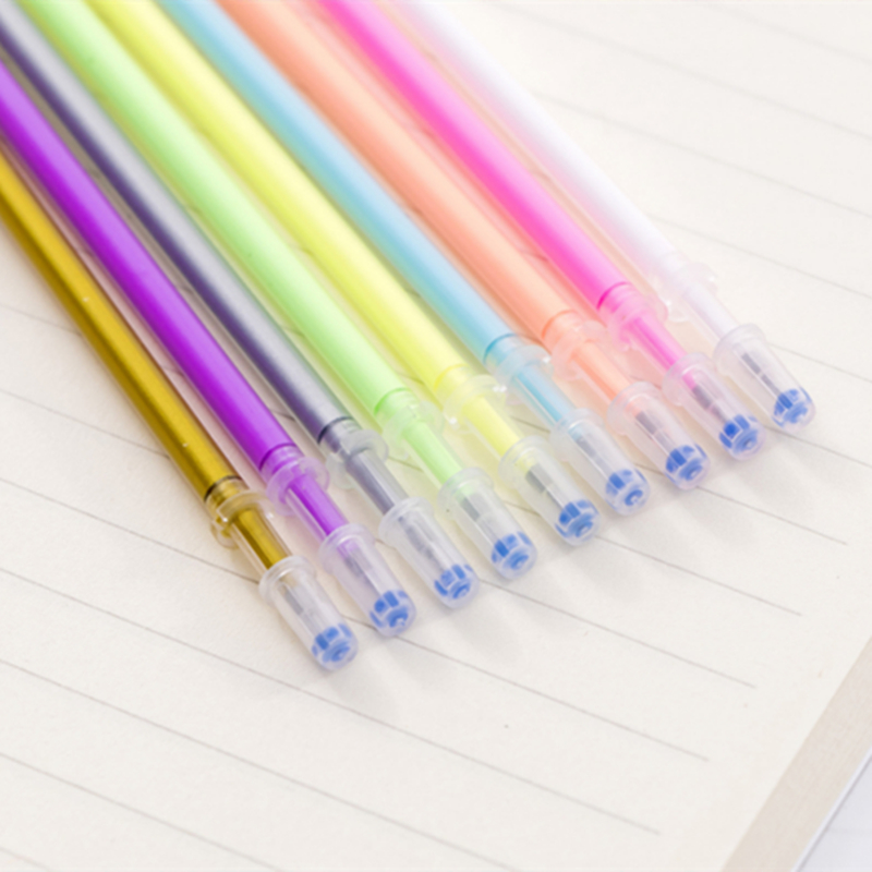 彩色中性笔笔芯学生用做笔记套装多色混装水笔0.5mm全针管手帐笔-图0