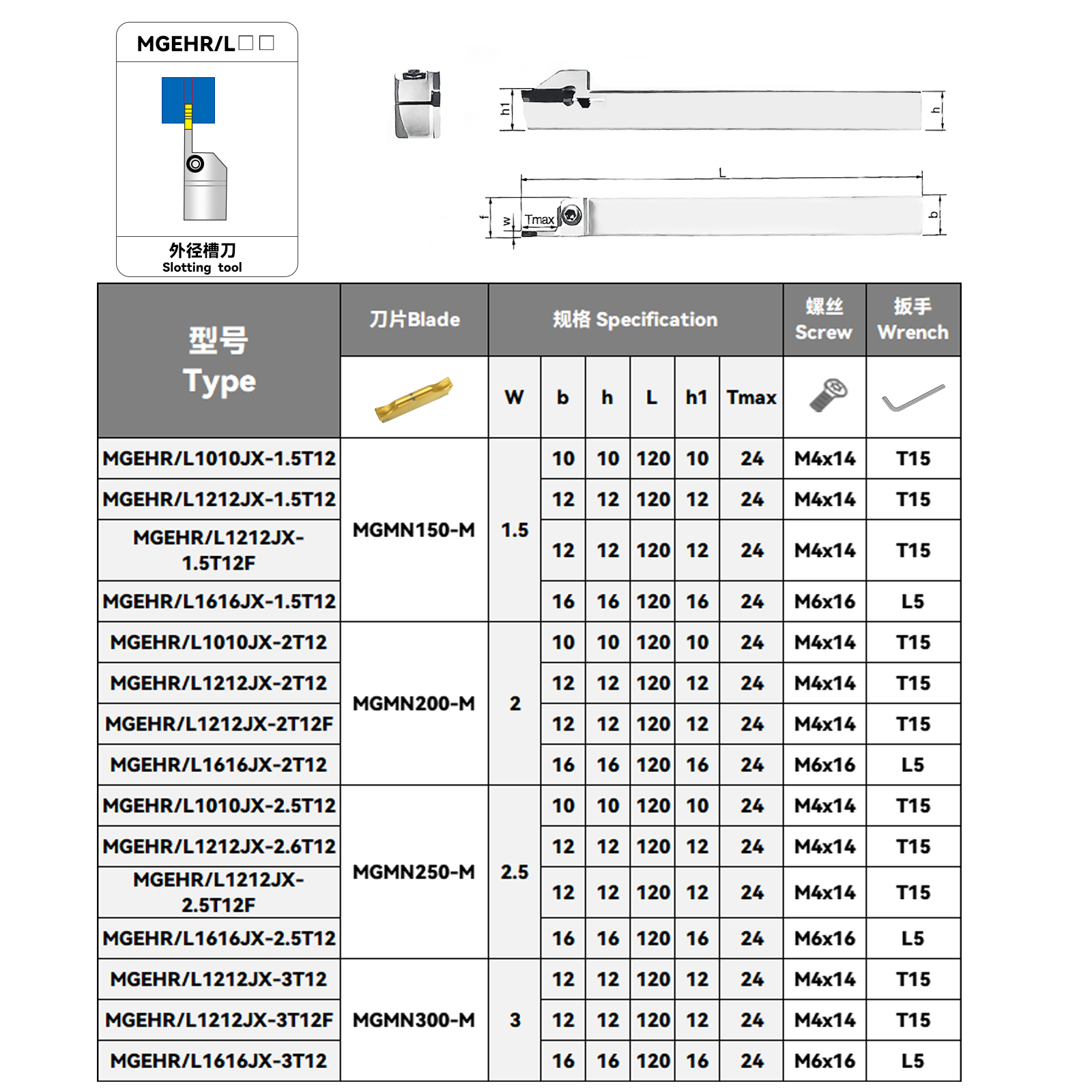 走心机切槽刀杆KGMR/MGEHR/TTER1212JX-2T12F外径割槽车刀杆 - 图1