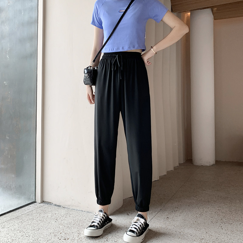 冰丝速干裤夏季运动宽松束脚哈伦裤 的魅休闲裤