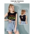 TeenieWeenie gấu áo phông ngắn tay nữ mùa hè mới của phụ nữ không tay áo vest trong thời trang hàng đầu - Áo phông