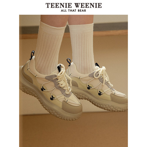 TeenieWeenie小熊2024年春装新款拼色老爹鞋厚底增高鞋户外时尚鞋-图2