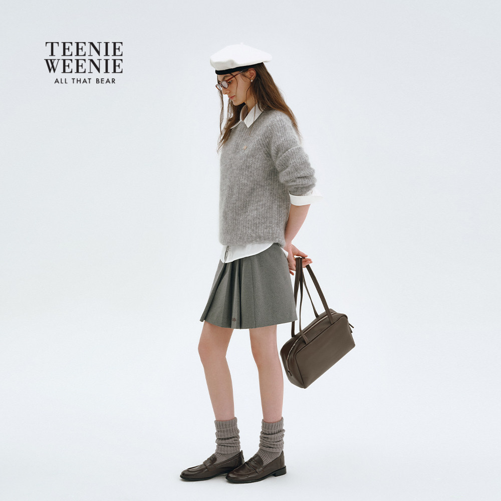 TeenieWeenie小熊女装毛针织衫秋冬基础简约易搭时尚保暖舒适毛衣,淘宝优惠券,粉丝福利购,淘宝优惠卷