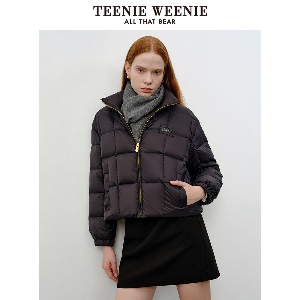 TeenieWeenie小熊女装冬装多巴胺云感零压羽绒服马卡龙粉面包外套