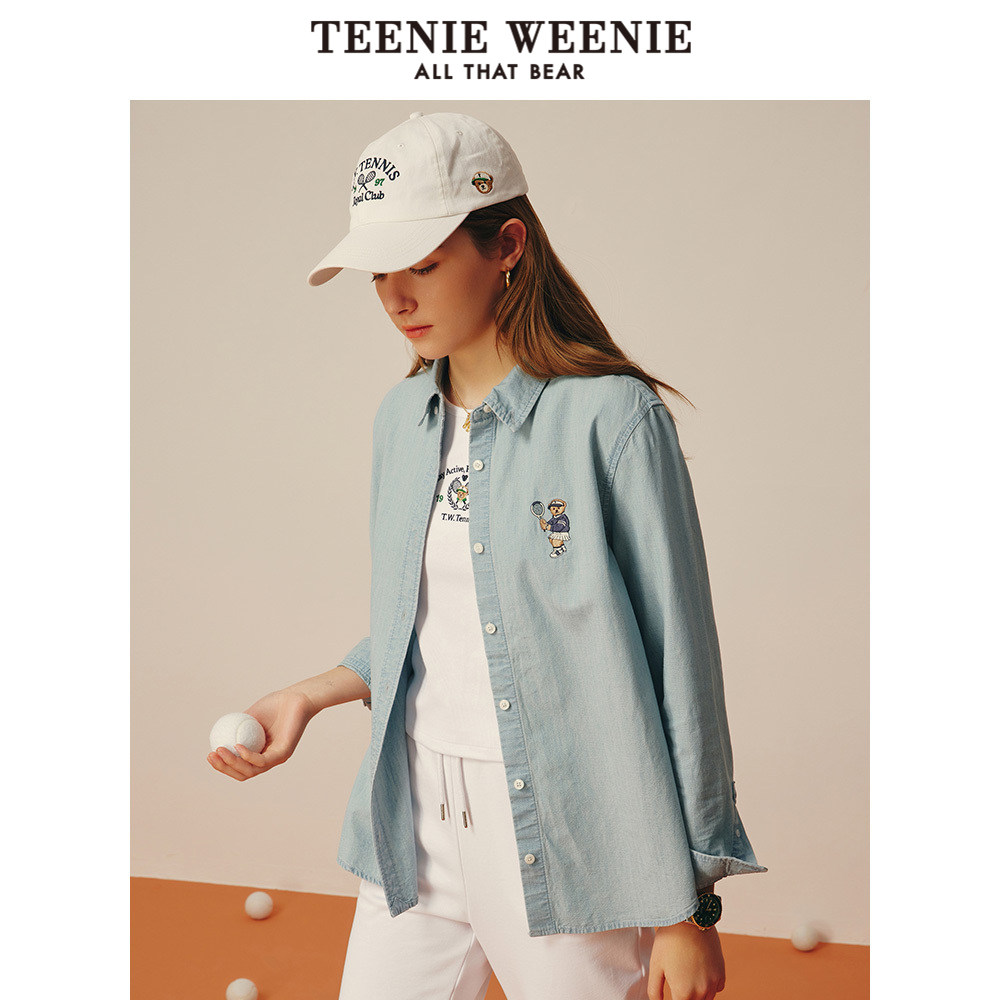 teenieweenie小熊牛仔衬衫长袖外穿 TeenieWeenie衬衫