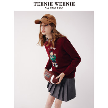 TeenieWeenie ຫມີ 2022 ດູໃບໄມ້ລົ່ນແລະລະດູຫນາວໃຫມ່ຄົນອັບເດດ: ຫວານແລະເຢັນງ່າຍດາຍຄໍມົນ sweater ຂົນສັດ sweater ແມ່ຍິງ