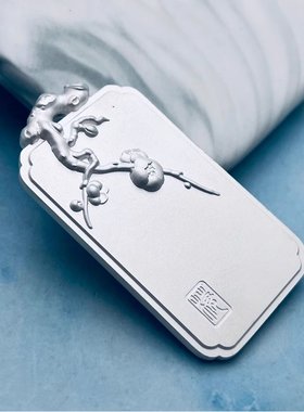 情侣纯银定制吊坠刻字复古饰品男