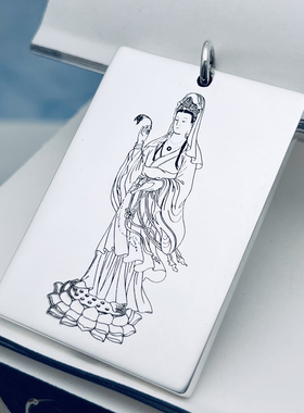 时尚定制激光纯银弥勒佛吊坠