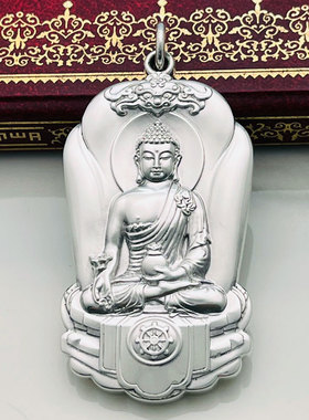 药师吊坠纯银定制男佛像原创挂坠