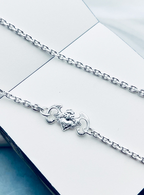 足银纯银切角男厂家项链时尚精工