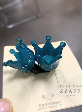 亚克力橡皮筋马尾镶钻立体发饰