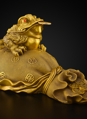 黄铜金蟾摆件店铺开业礼品