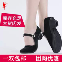 Red Dance Shoes Examination Grade Suede Heels Tohoku Sprouts Dancing Shoes Folk Dance Shoes Moms Shoes High Heel Practice Shoes Square Dance Shoes