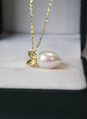 天然珍珠萌兔子胡萝卜吊坠项链