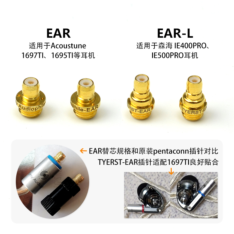 TYERST 可换插针适配多种耳塞diy焊接  MMCX CIEM  IPX A2DC EAR - 图2