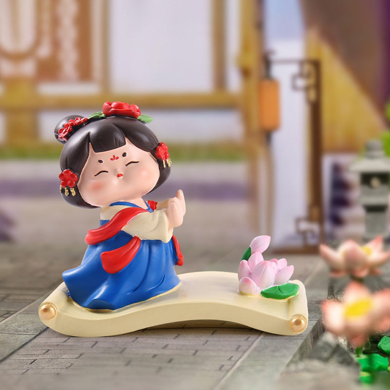 国潮古风江山如画手机支架办公桌面装饰品古风女孩解压神器小礼物,淘宝优惠券,粉丝福利购,淘宝优惠卷