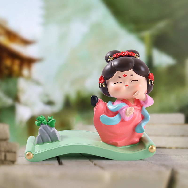 国潮古风江山如画手机支架办公桌面装饰品古风女孩解压神器小礼物,淘宝优惠券,粉丝福利购,淘宝优惠卷