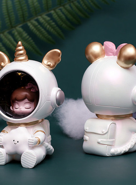 创意太空人宇航员摆件兔满天星星