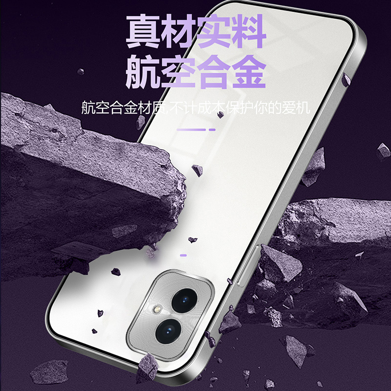 适用于华为荣耀100手机壳金属磁吸全包镜头honor100/100Pro铝合金超薄散热外壳新品保护套高级男女边框弹簧扣 - 图0