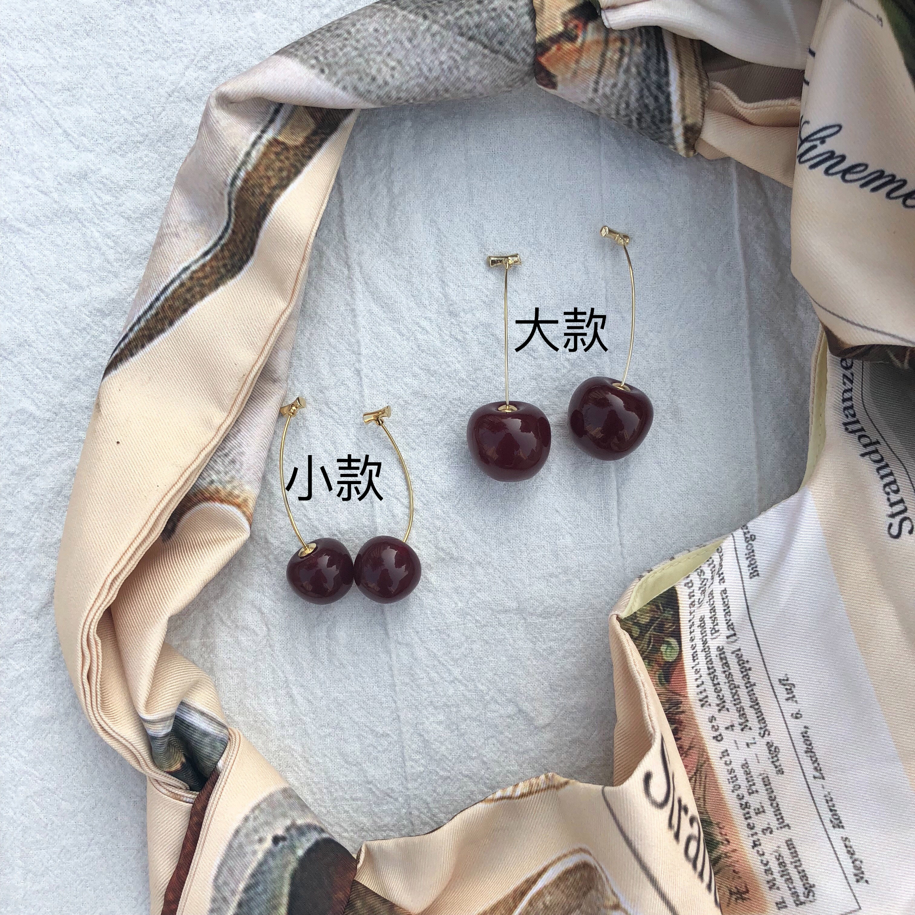 air 新款潮小众网红耳夹 2019 Doux 酒味车厘子复古高级感耳环女 air 新款潮小众网红耳夹 2019 Doux 酒味车厘子复古高级感耳环女