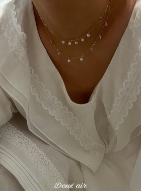 璀璨锆石项链高级感轻奢时尚