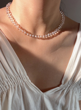 DouxAir绝甜空气白水晶项链