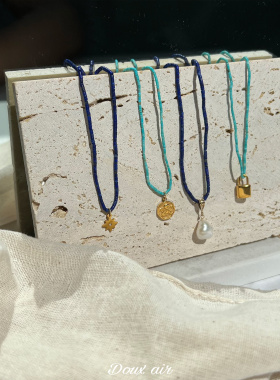 波西米亚小米石吊坠项链