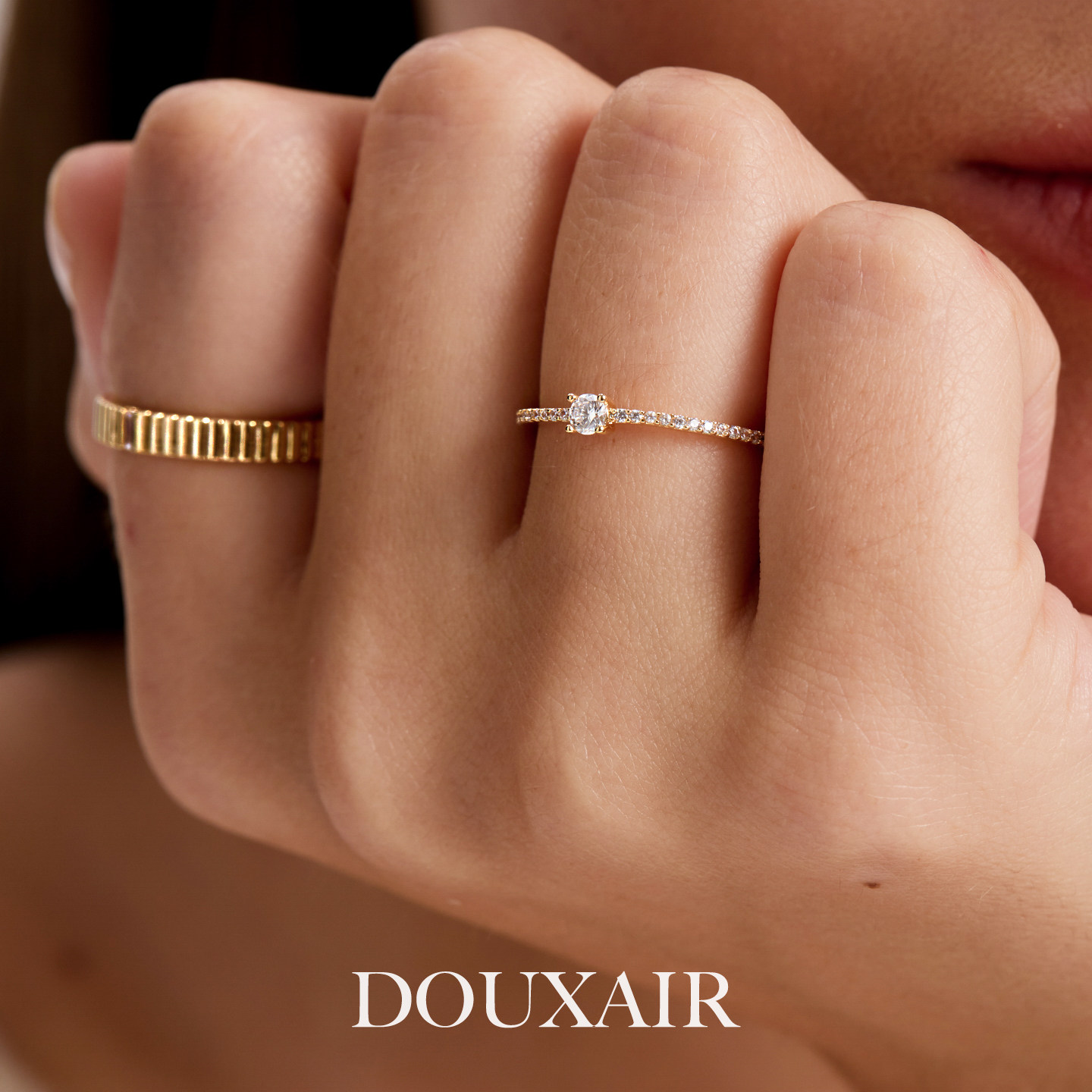 几何线条微镶锆戒指开口可调节叠戴满天星超细闪日常百搭指环简约,淘宝优惠券,粉丝福利购,淘宝优惠卷