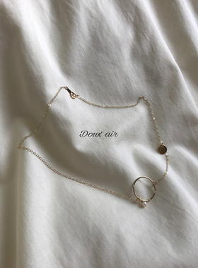 14K包金项链小众设计锁骨链