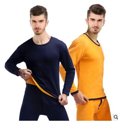 winter thick thermal warm women men long jonhs underwear set - 图0